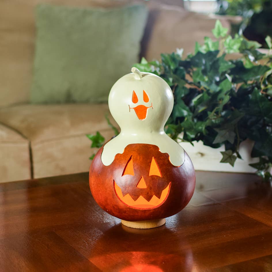 Casper Jack Jack-O-Lantern Medium Lit Gourd Luminary