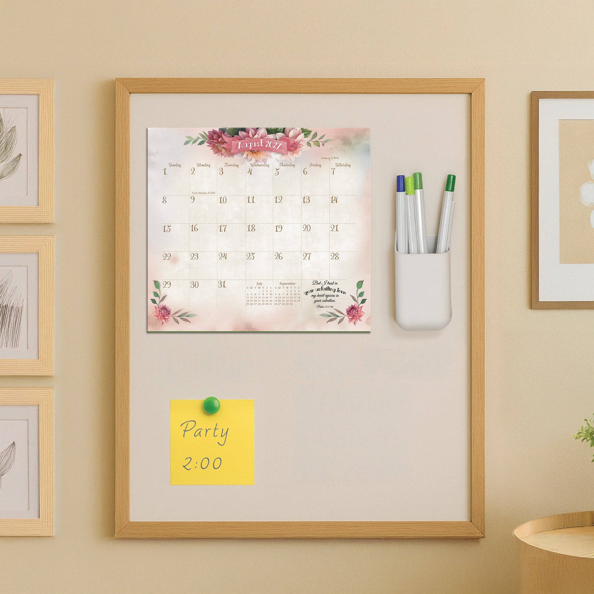 Faithful Heart & Home Faith 2027 Magnetic Calendar Pad