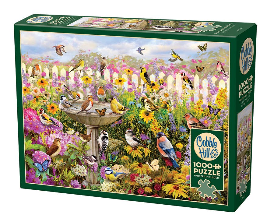 Backyard Bird Bath 1000-Piece Cobble Hill Puzzle
