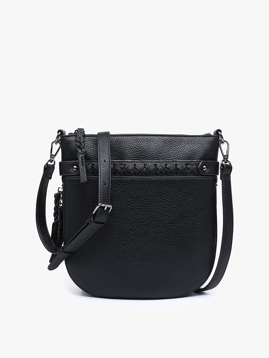 M2466 Esther Whipstitch Trim Round Crossbody
