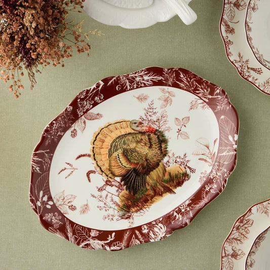 Pheasant Grove Oval Platter 16" x 12"