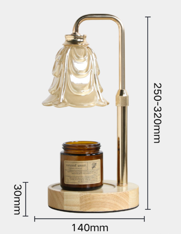 Valentine’s Day Wooden Candle Warmer Lamp Dimmable Decor