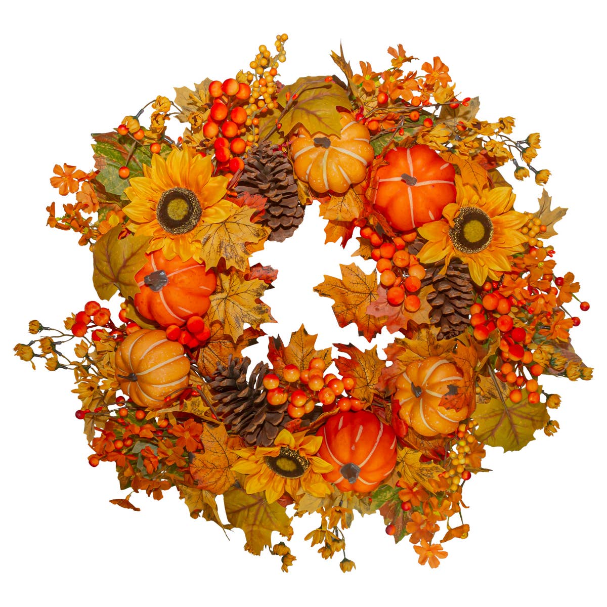 26" Dia Harvest Pumpkin Wreath Fall