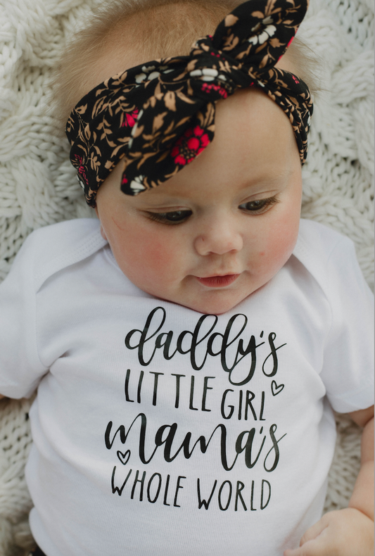 Daddy's Little Girl, Mama's Whole World - Baby Bodysuit