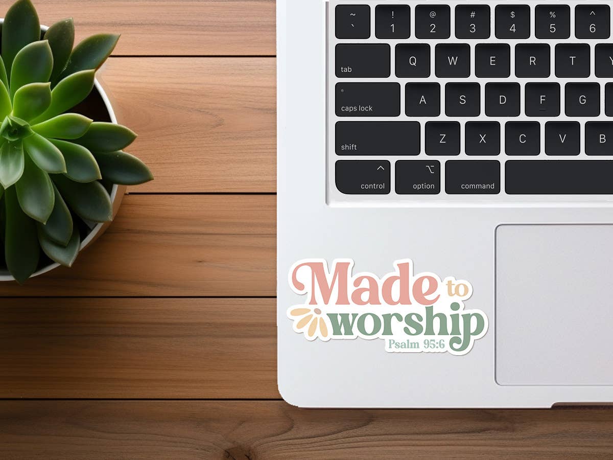 Made to Worship | Christian Sticker | Bible Stickers Bulk