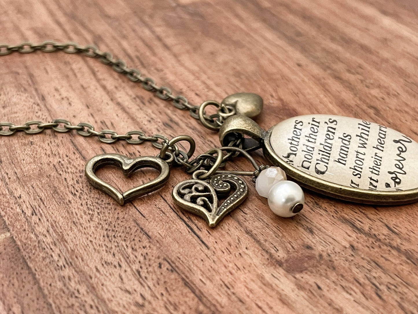 Mothers Hold Their Children's Hands Necklace Mother's Day