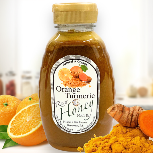 🍯 Orange Turmeric Honey – Golden Immune-Boosting Honey Blend | Huckle Bee Farms