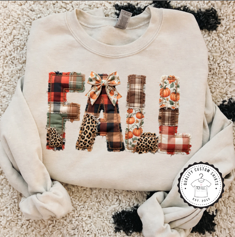 Fall Patchwork Sweatshirts & T-Shirts