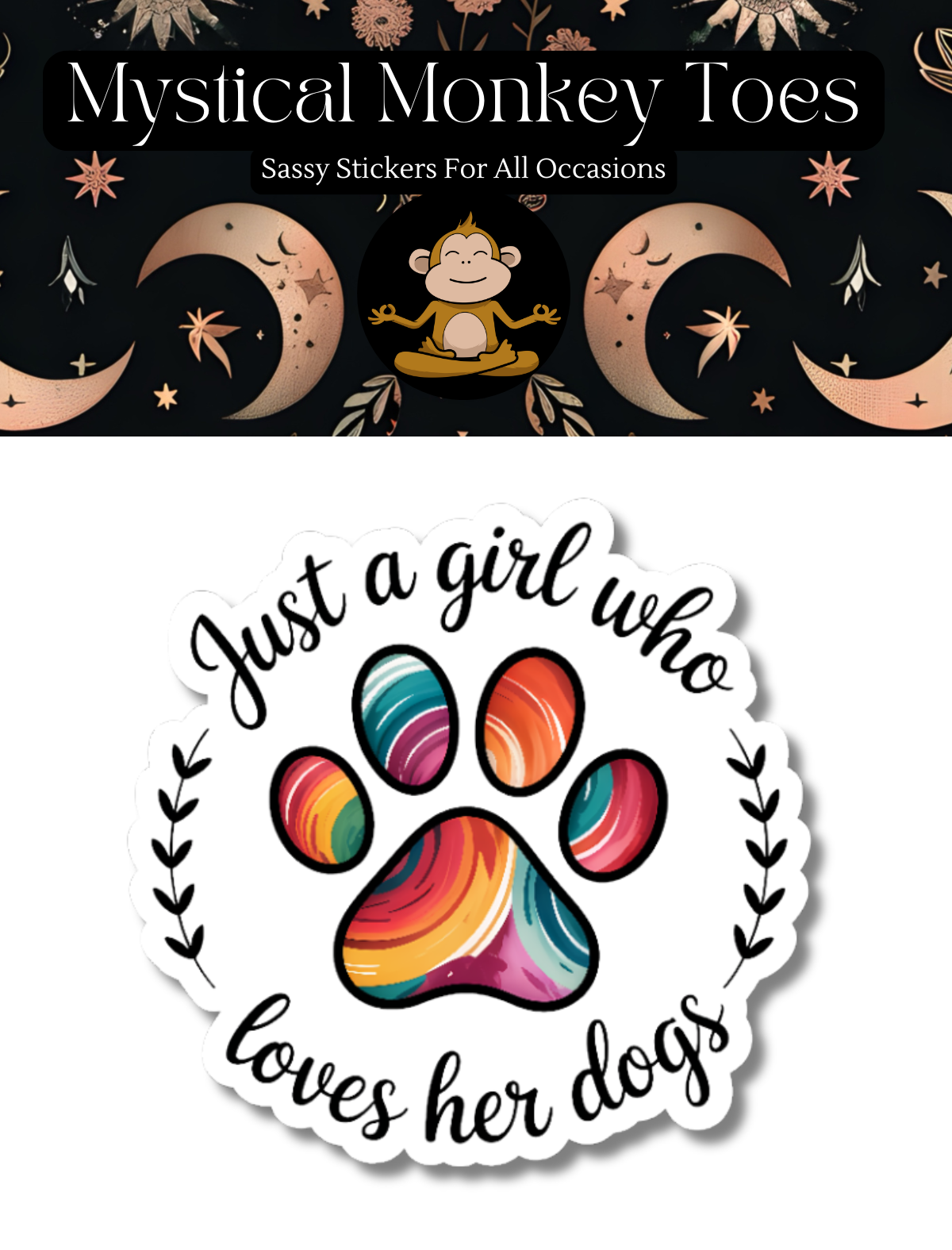 Just a Girl Who Loves Her Dogs Vinyl Sticker