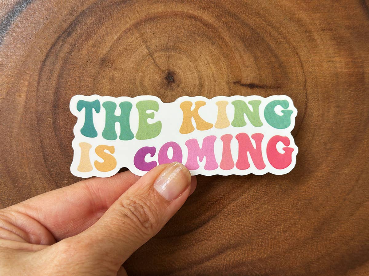 The King Is Coming | Retro | Nostalic | Christian Sticker