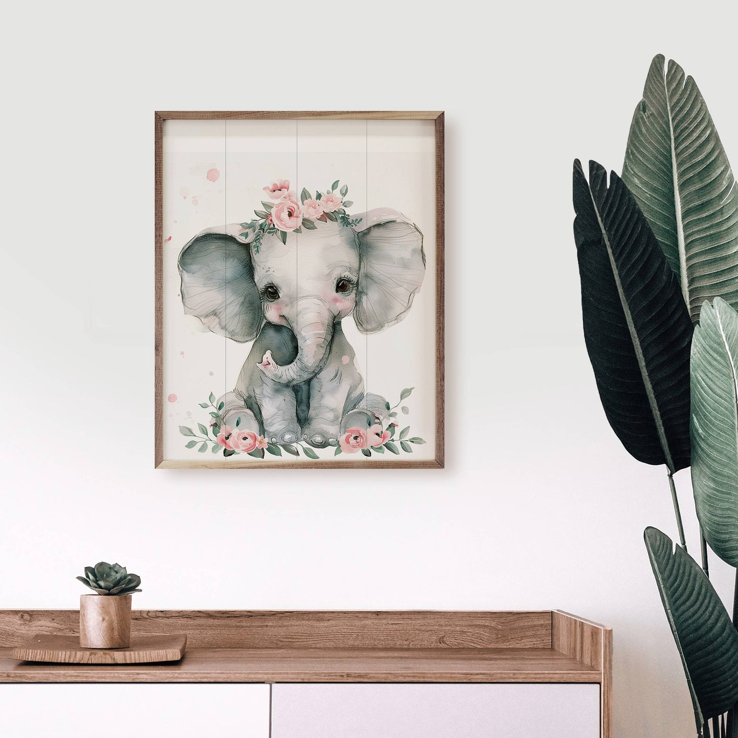Nursery Floral Elephant
