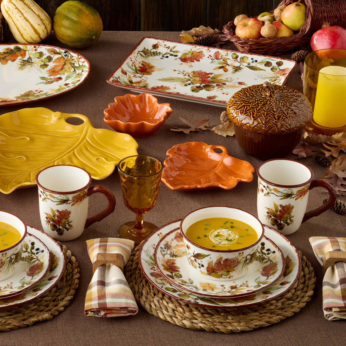 Autumn Meadows Oval Platter 16" x 12"