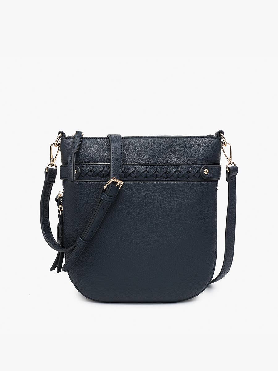 M2466 Esther Whipstitch Trim Round Crossbody
