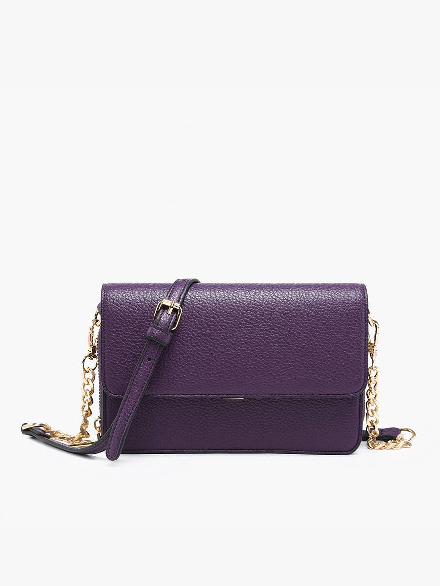 M2589 Lauryn Flapover Crossbody w/ Chain Strap