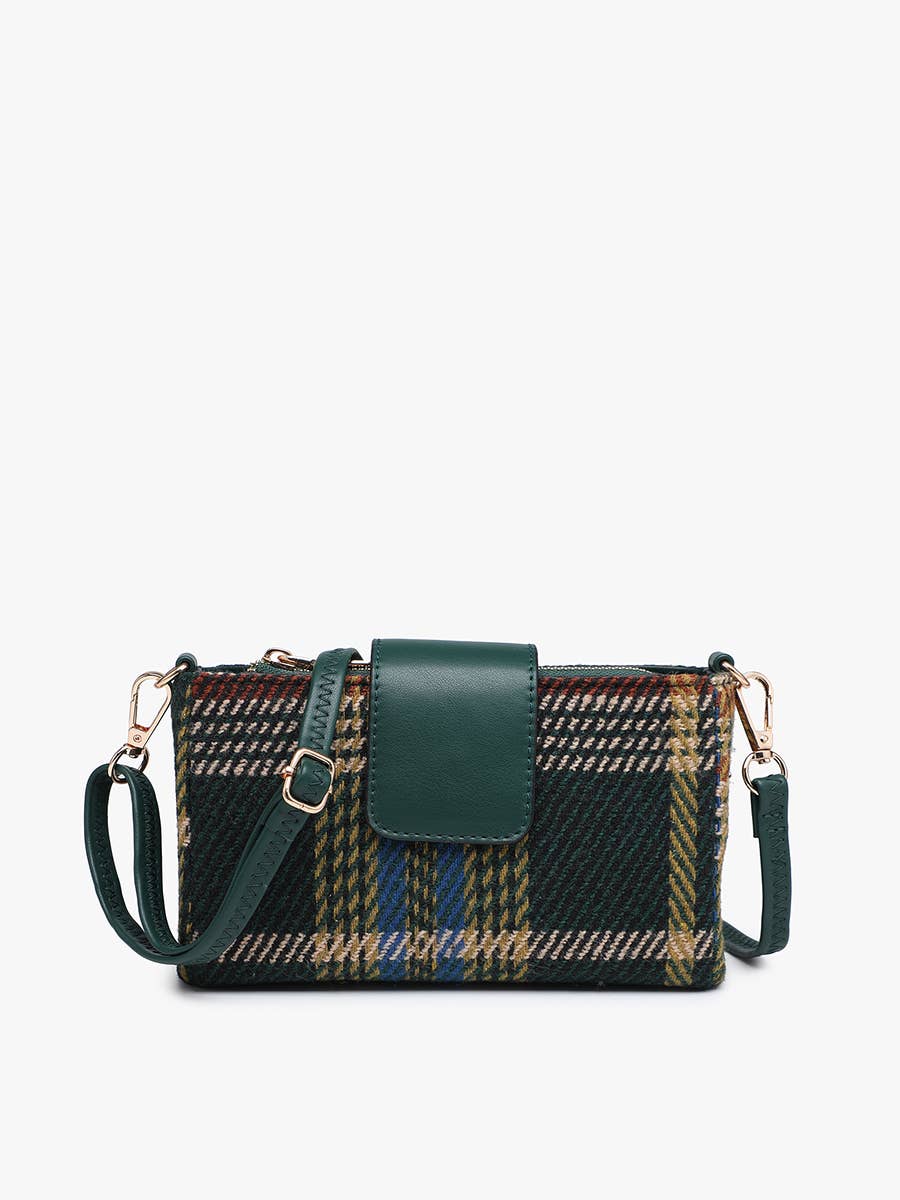 Luciana Plaid Crossbody w/ Inner Card Pockets | M2868