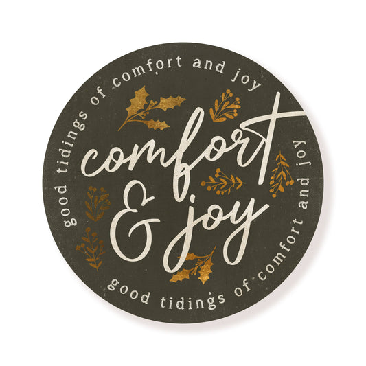 Comfort And Joy Leaves Green Circle