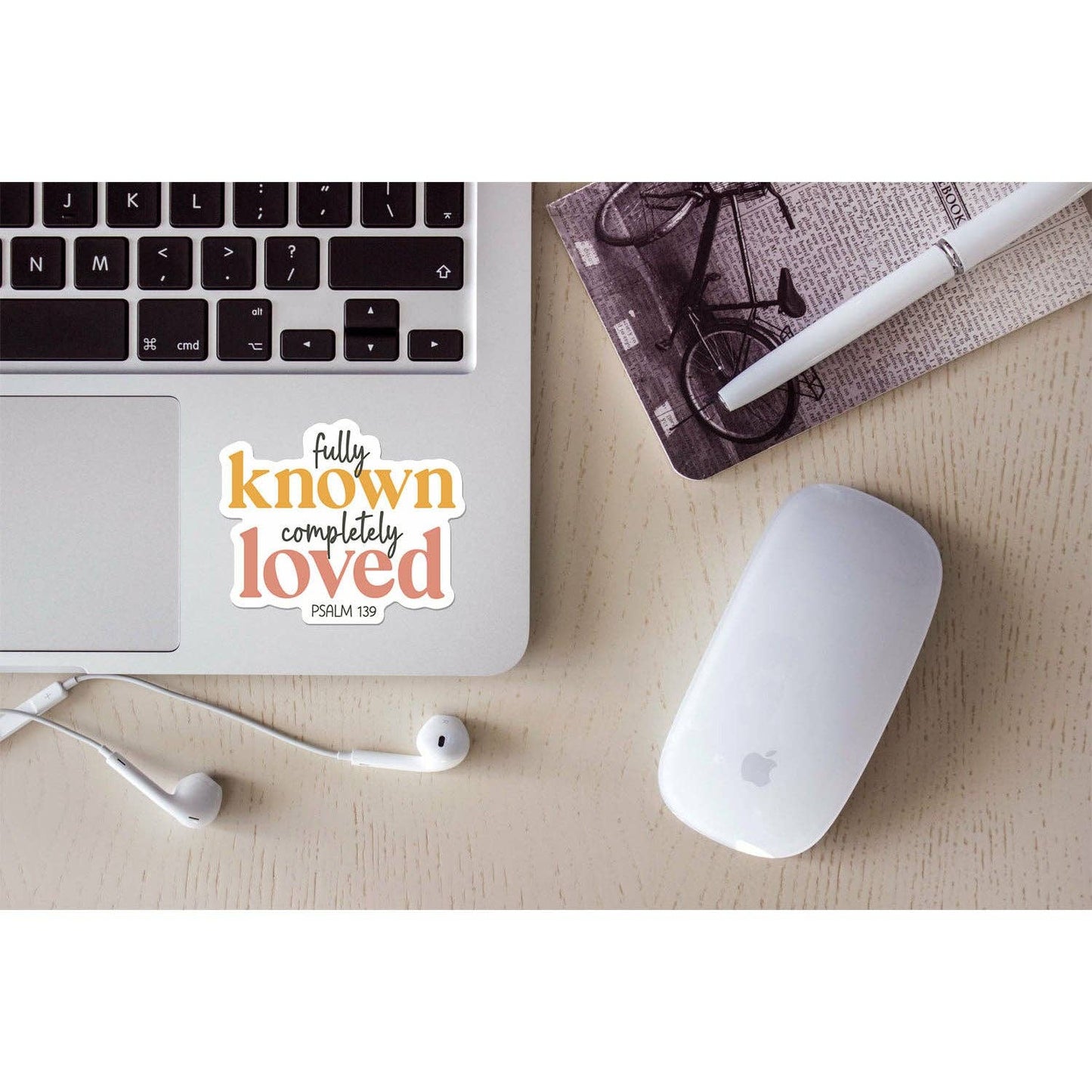 Fully Known, Completely Loved | Christian Sticker | Psalms