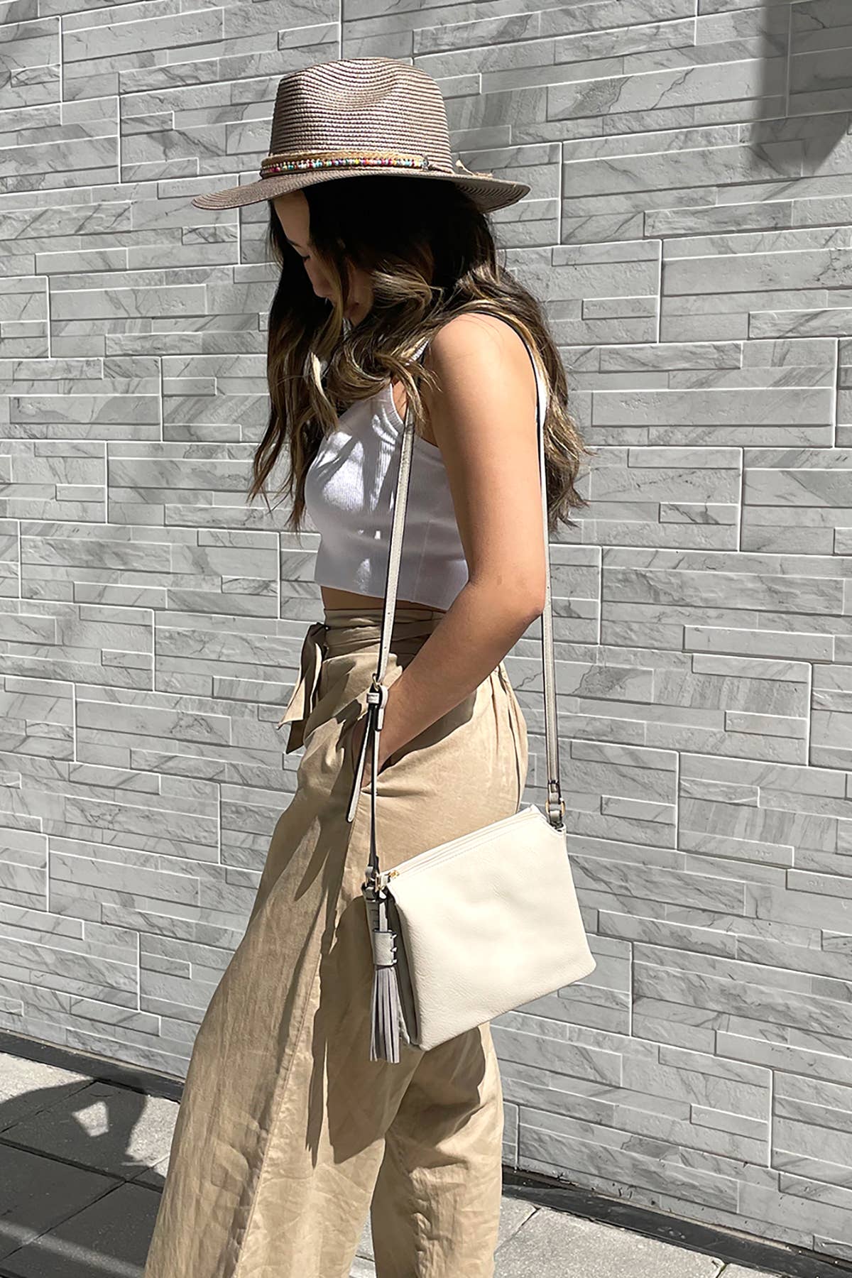 M1918 Sabrina 2 Tone Crossbody w/ 3 Compartments