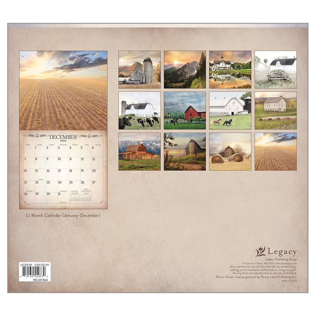 Land That I Love 2025 Wall Calendar