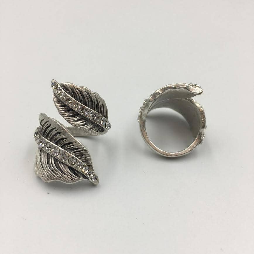 Twilight Feather crystal Ring