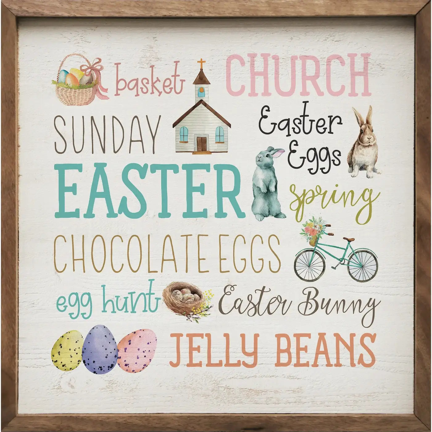 Easter Color Words Whitewash