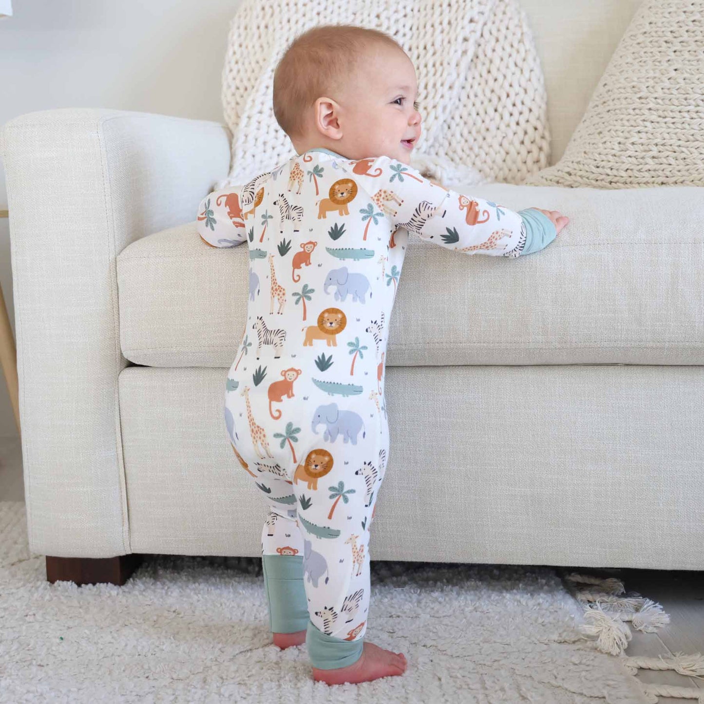 Safari Snuggles Convertible Zip Romper