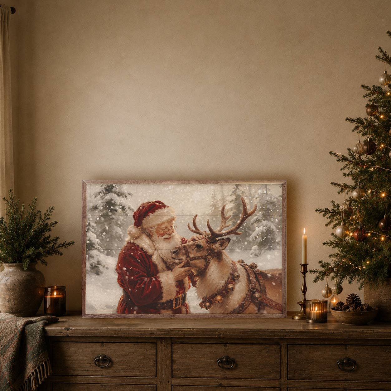 Santa And His Reindeer