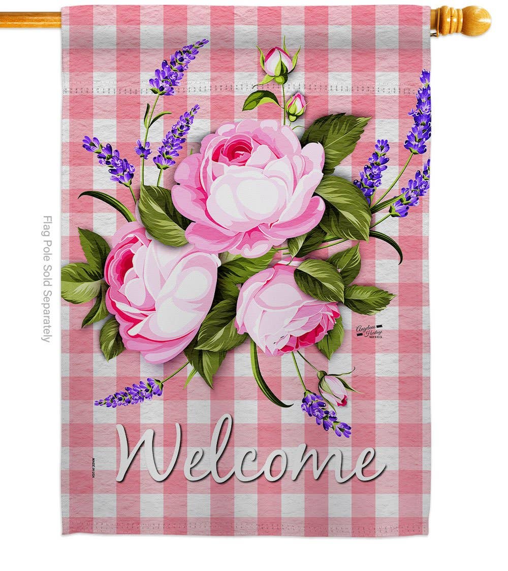 Roses Garden Floral Decor Flag