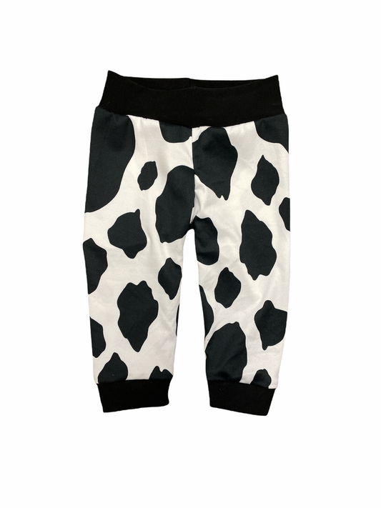 Black Cow Print • Baby/Toddler Joggers