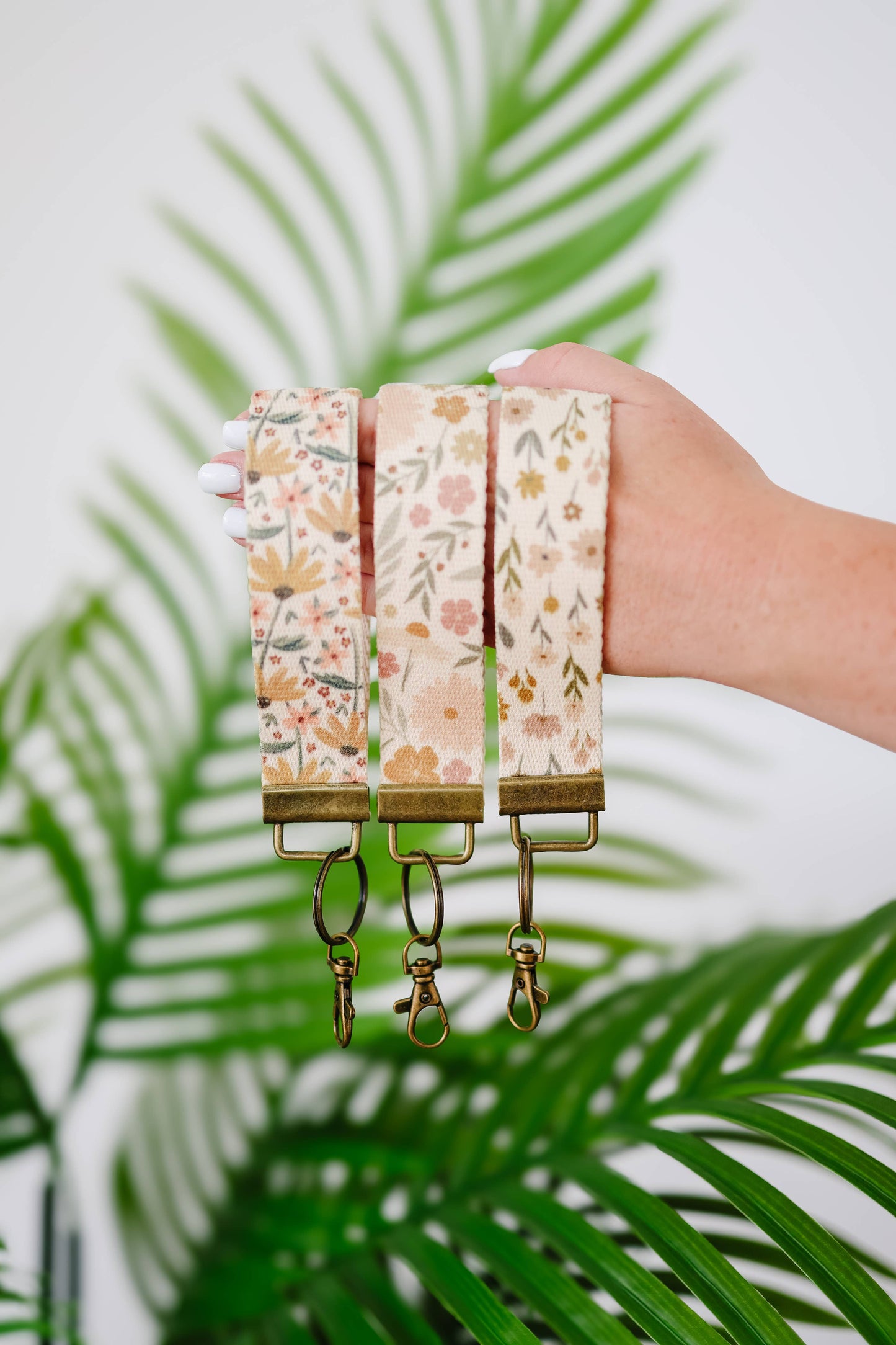 Canvas Wristlet Lanyard Keychain -  Car Key Fob Holder