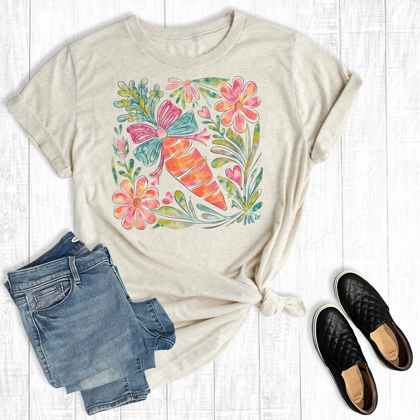 Easter Coquette Carrot Graphic Tee