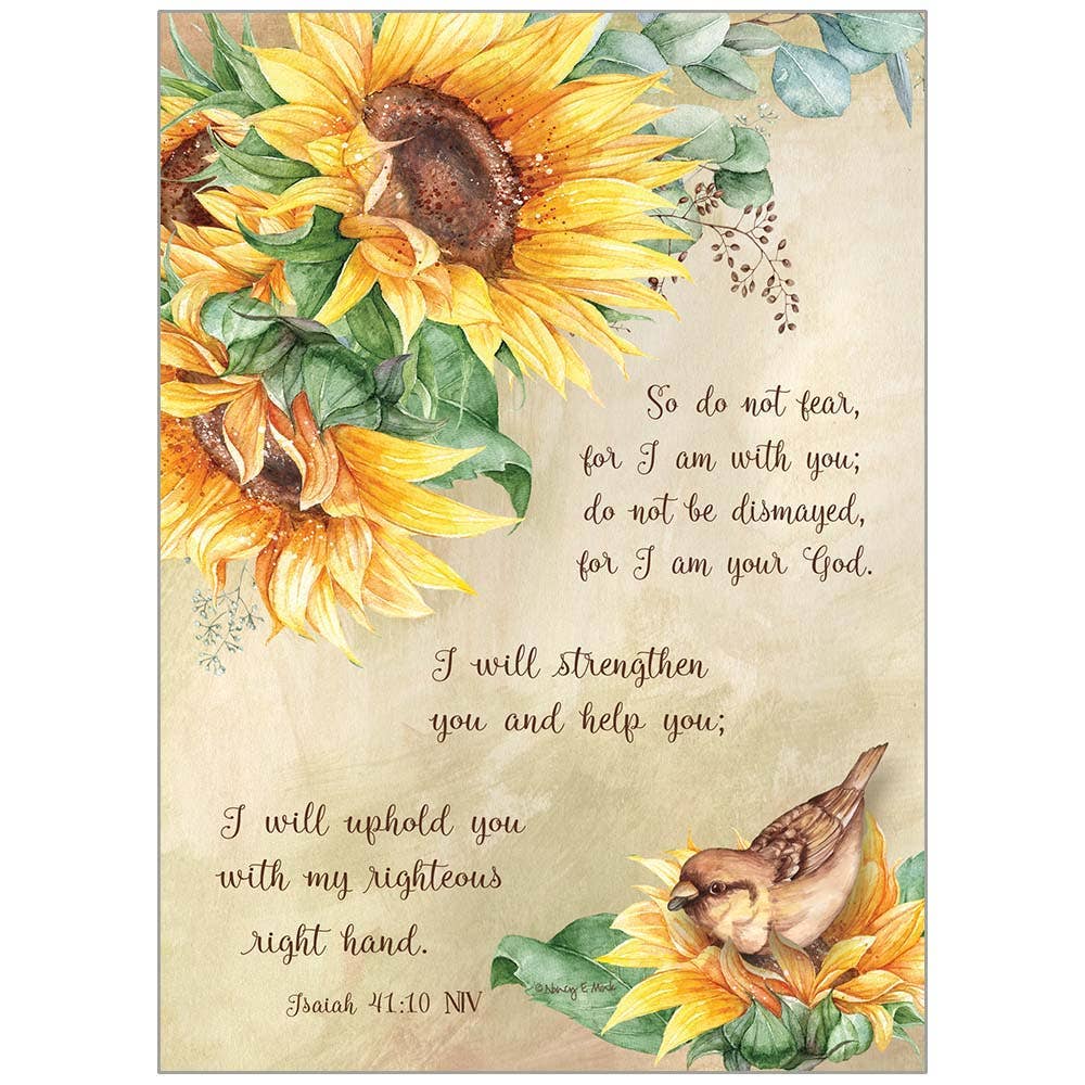 Sunflowers - Faith Get Well Hospital Card