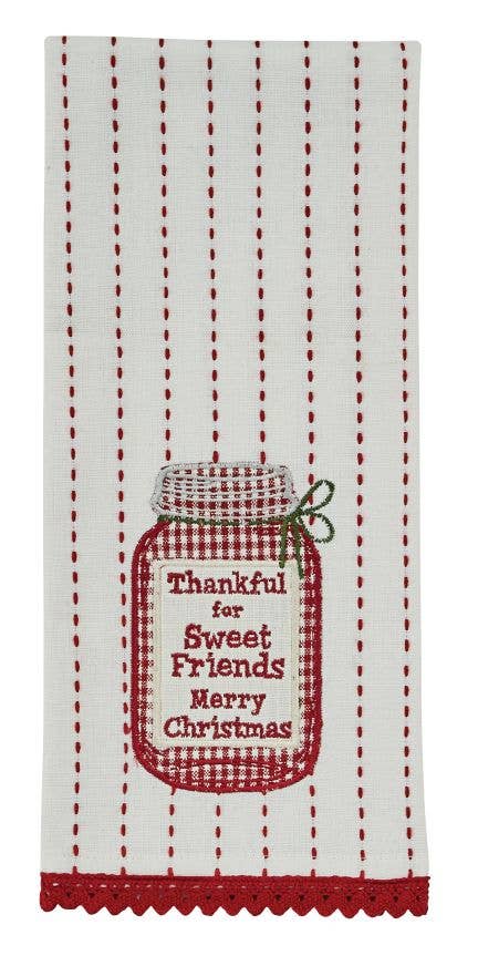 Sweet Friends Applique Dishtowel