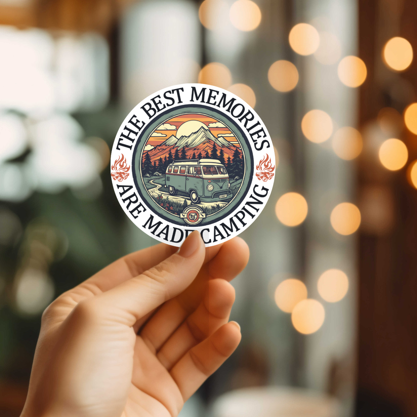 The Best Memories Are Made Camping Vinyl Sticker