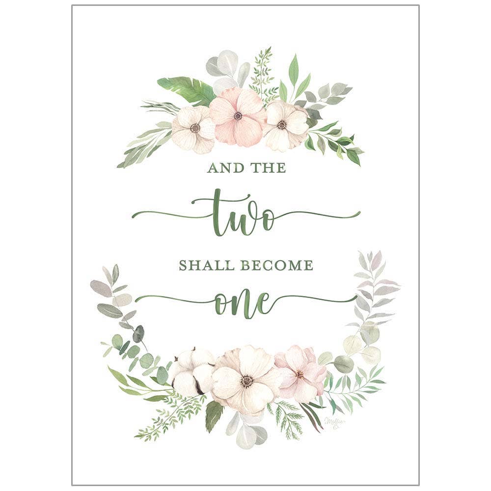 Two Shall Become One - Wedding Shower Card