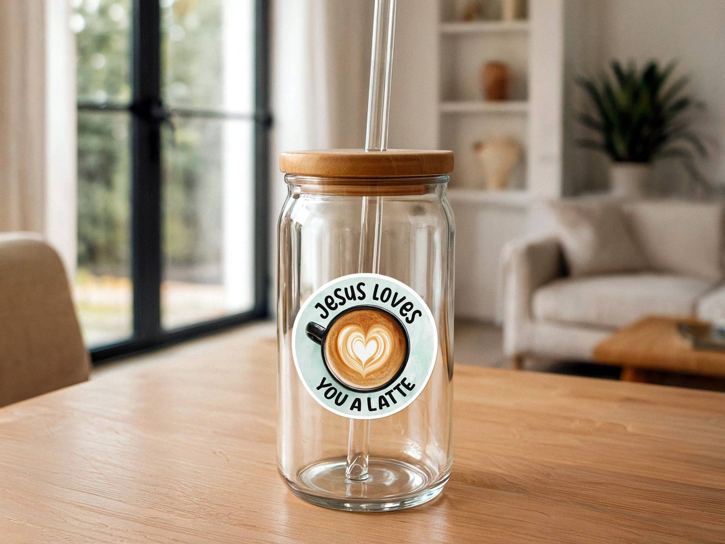Jesus Loves You a Latte Sticker | Coffee Shop Merchandise