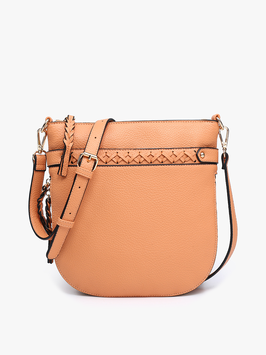 M2466 Esther Whipstitch Trim Round Crossbody
