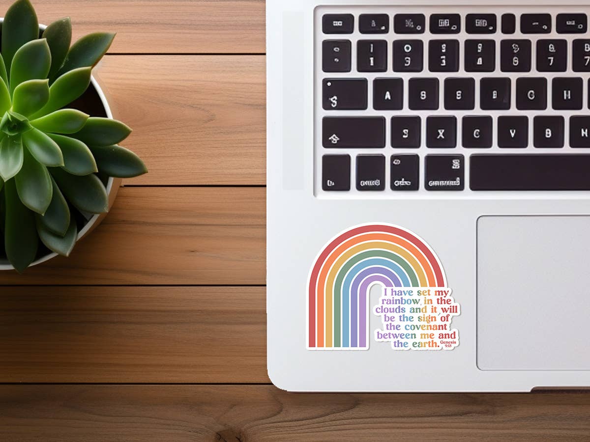 Rainbow Convenant Sticker | Christian Sticker | Scripture