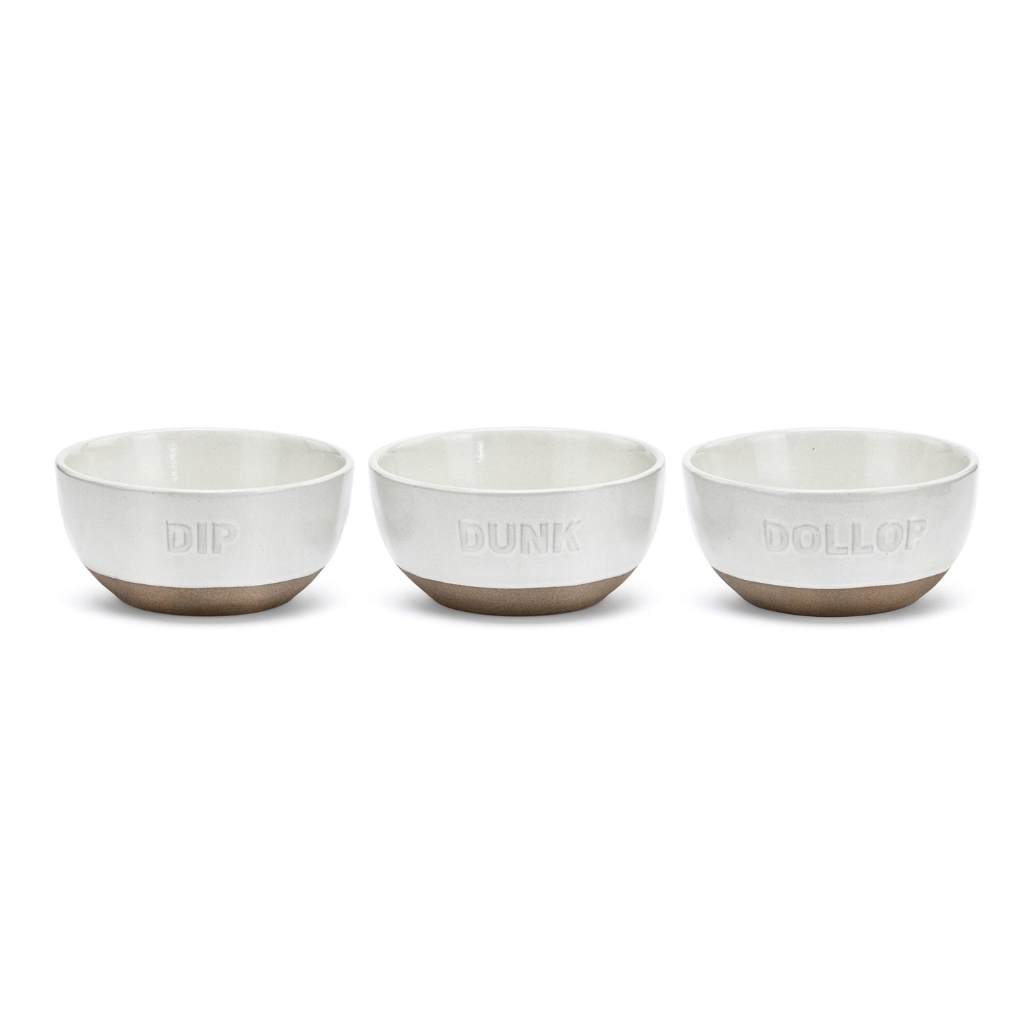 White Dollop Dipping Bowls - Set of 3