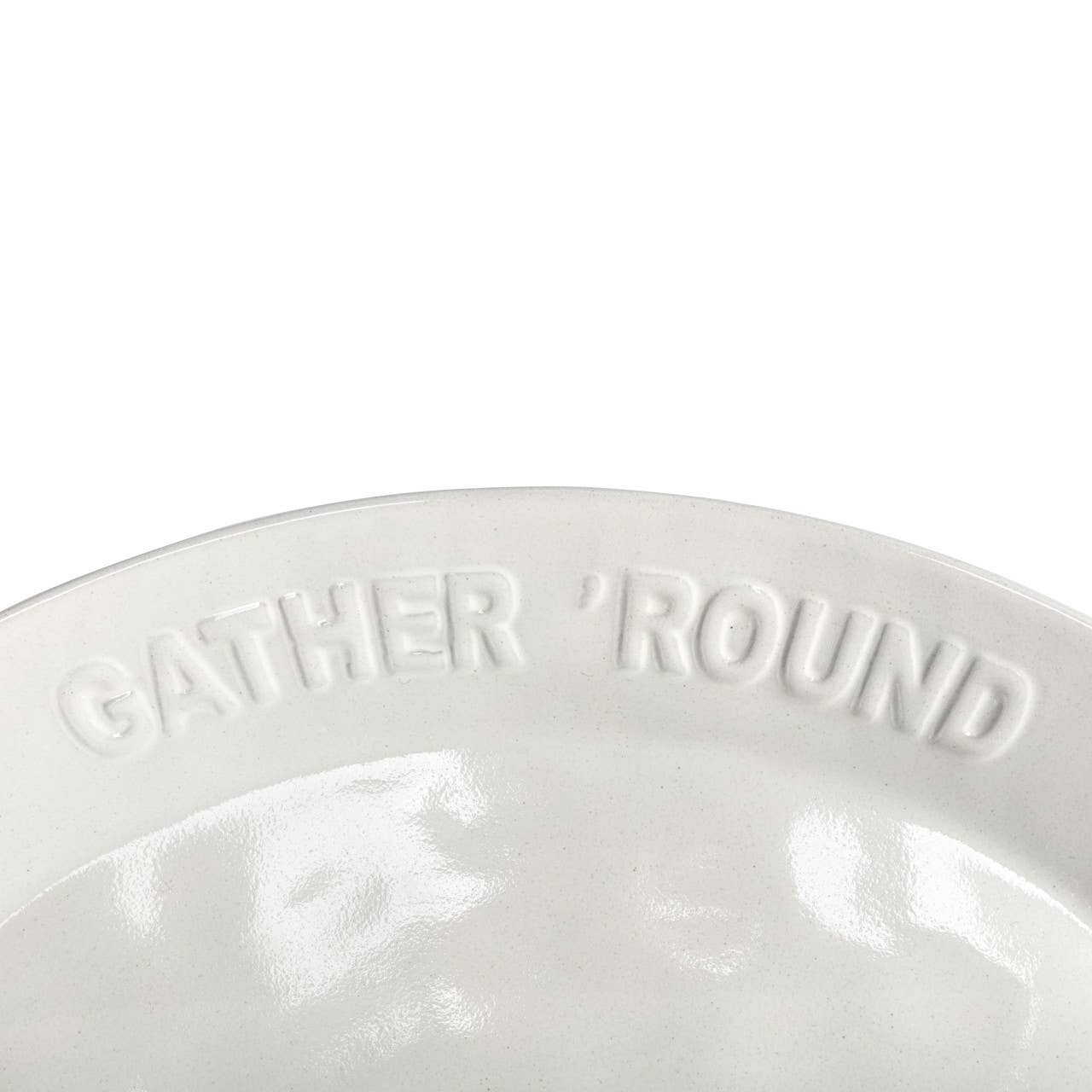 White Gather 'Round Platter