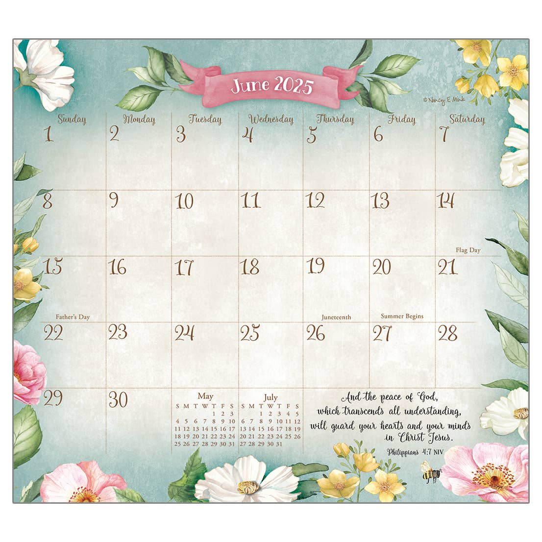 2025 Faithful Heart and Home Magnetic Calendar Pad