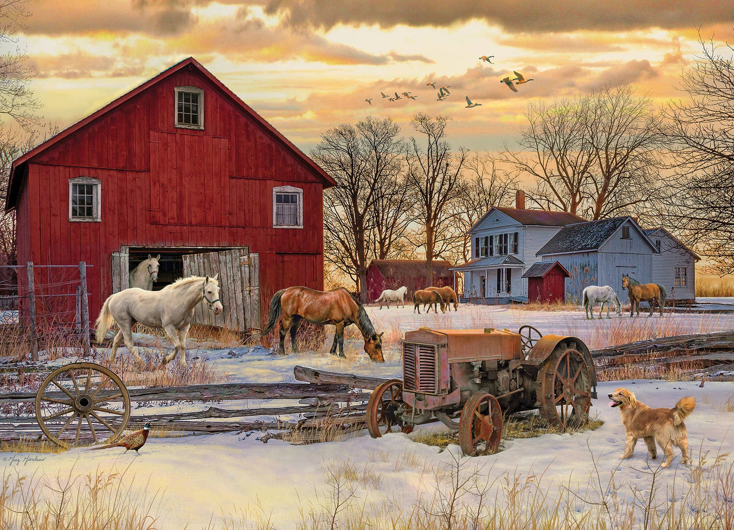 Winter on the Farm 1000pc puzzle