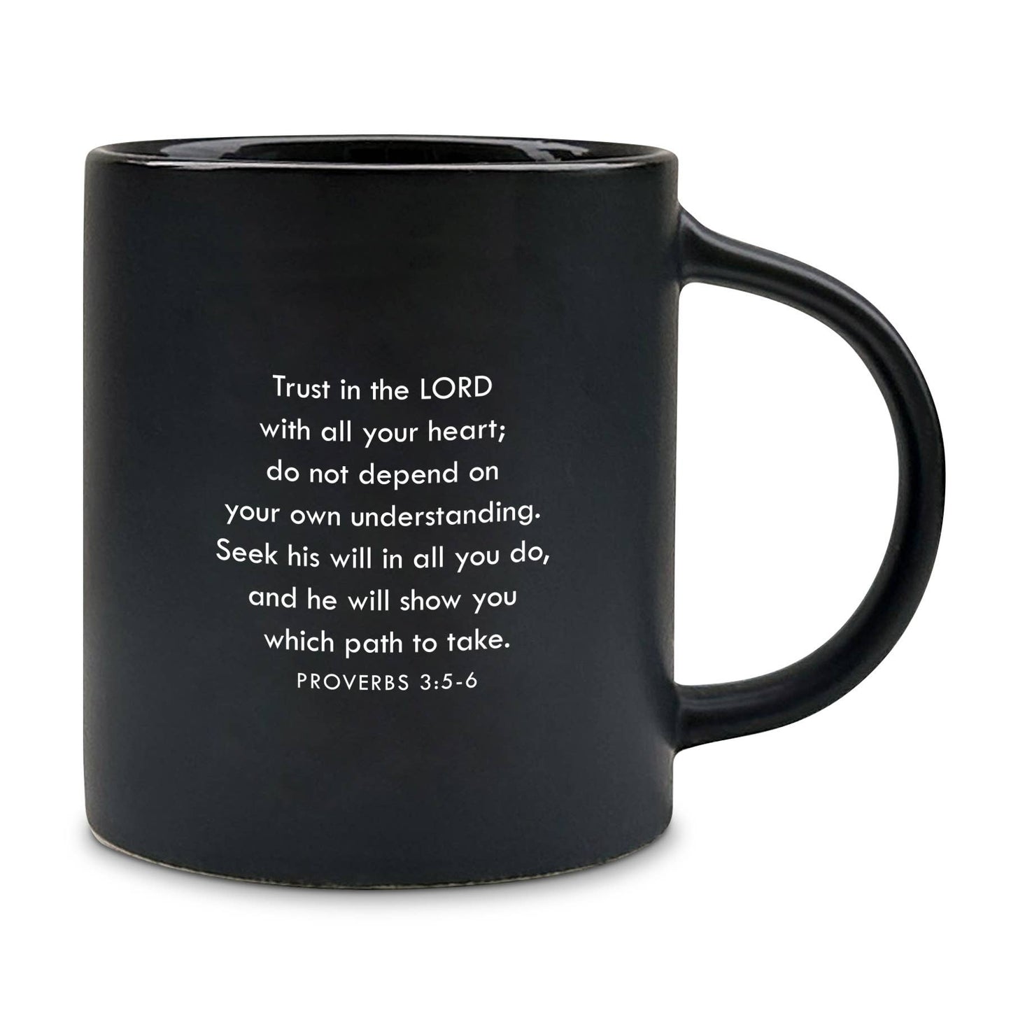 LCP Mug Black Trust God Through It All 18 Oz