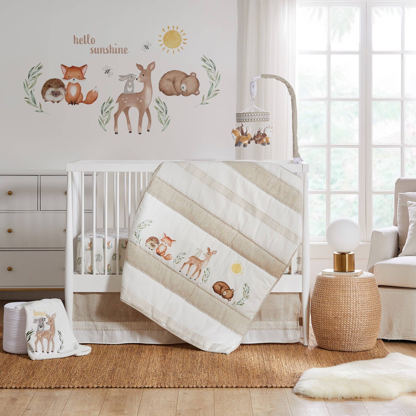 Woodland Pals 5PC Crib Bedding Set
