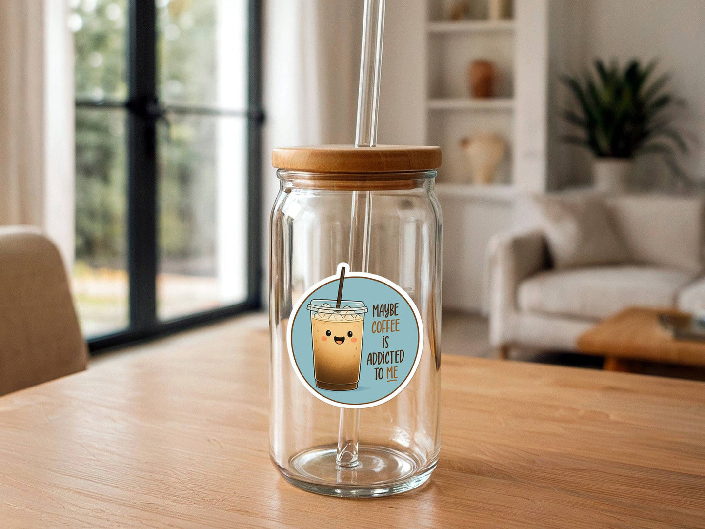 Coffee Shop Merchandise | Addicted to Me | Funny Stickers