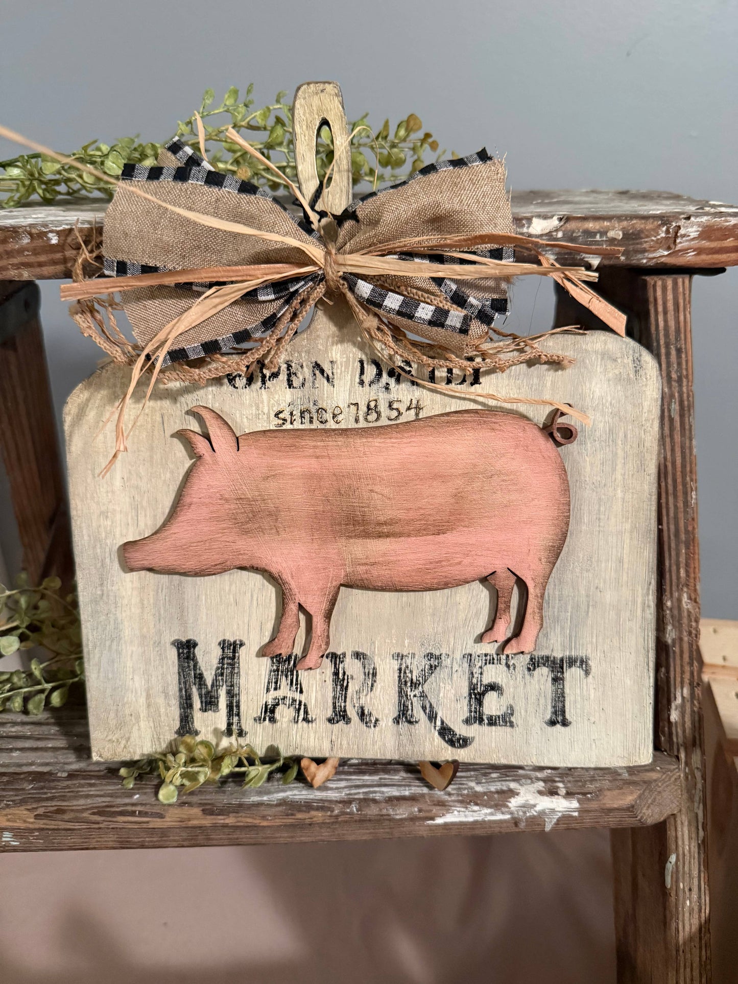 Pig Market Wall Sign | Rustic Farmhouse Decor
