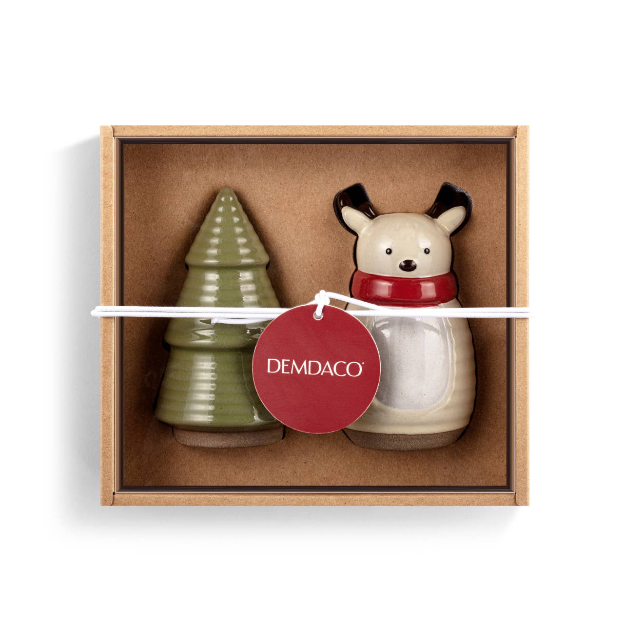 Reindeer and Tree Salt & Pepper Shakers - Set of 2