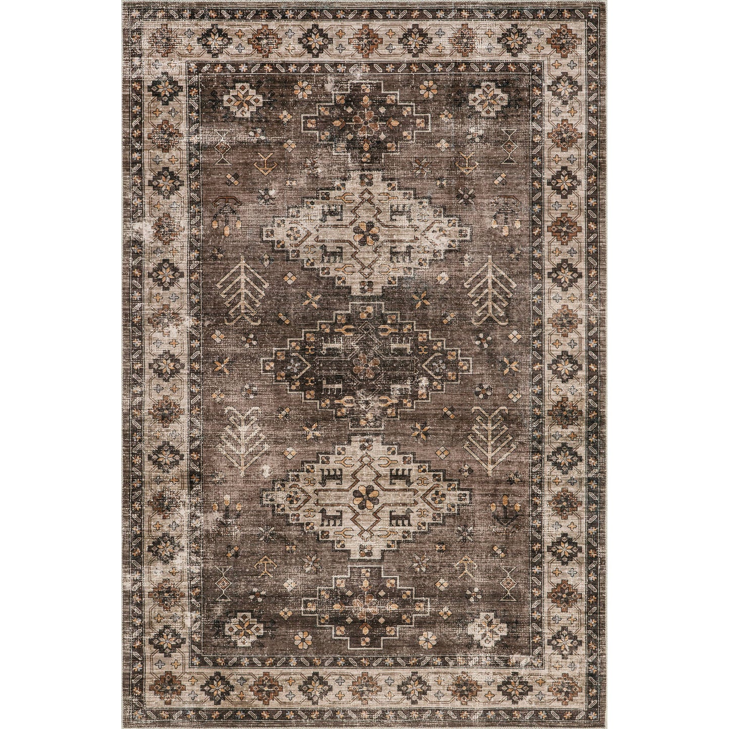 Lauren Liess Barbary Distressed Machine Washable Area Rug