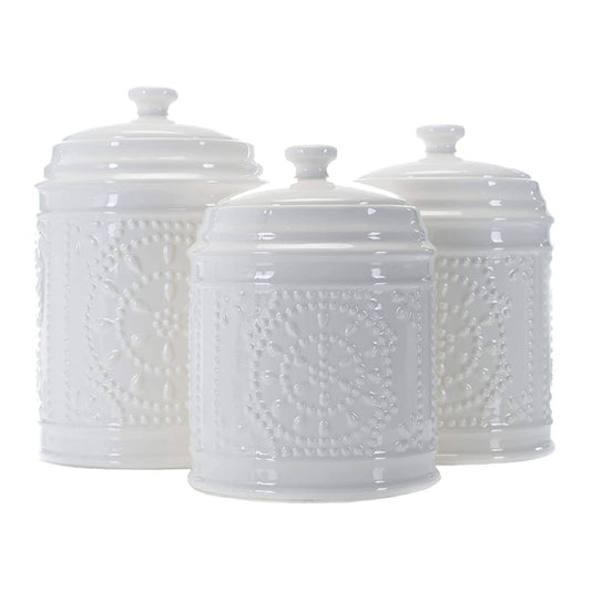 Pressed Tin Look Canister Set