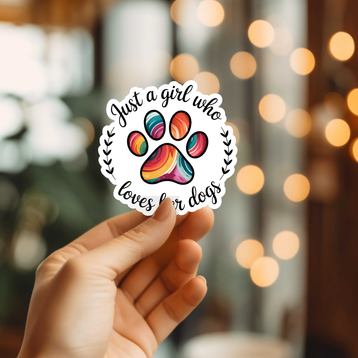 Just a Girl Who Loves Her Dogs Vinyl Sticker
